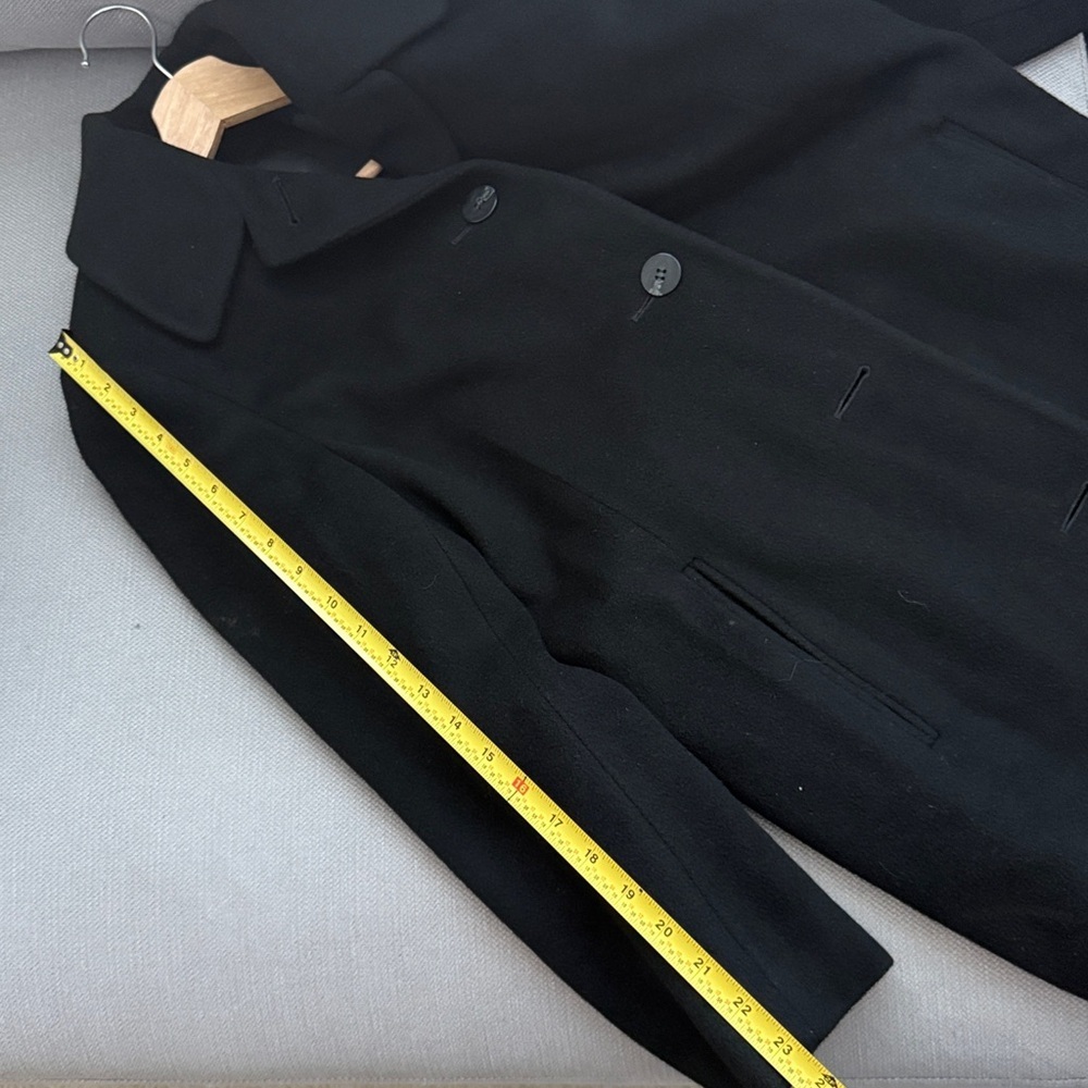 Vintage Saks Fifth Avenue Regency Pure Cashmere Elegant Black Long Coat Size 4 - Picture 13 of 14
